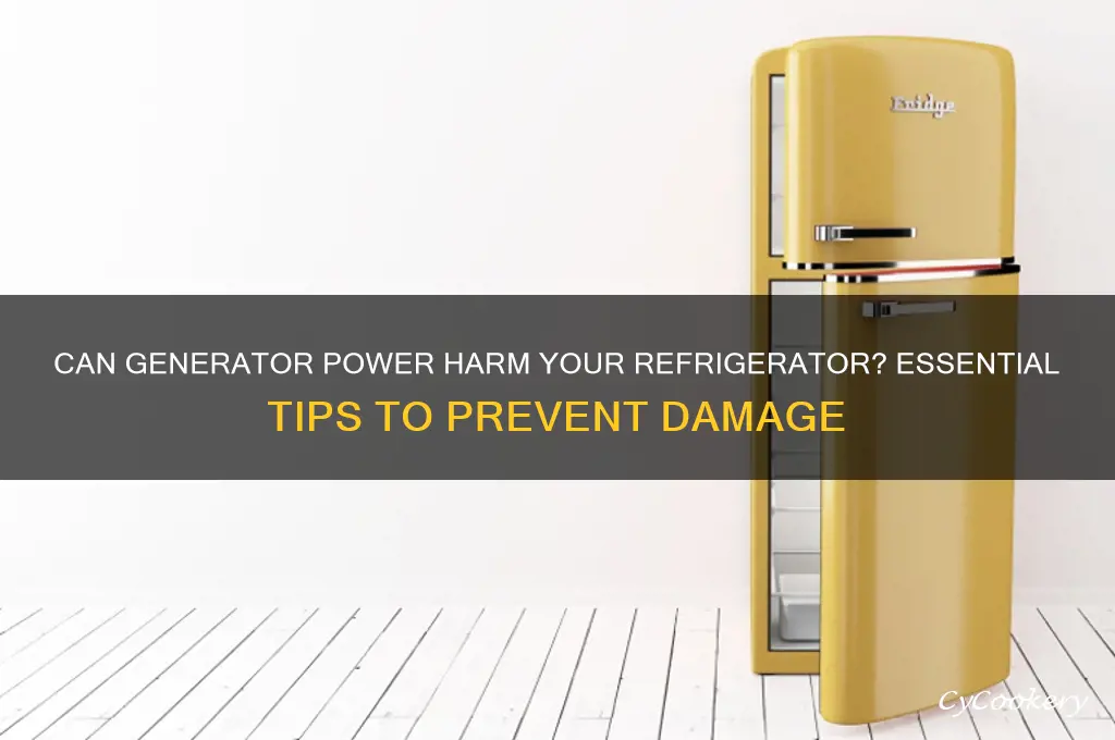 can generator damage refrigerator