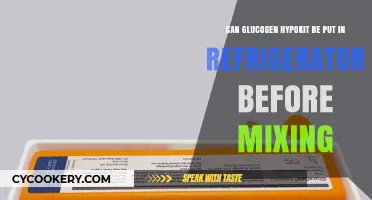 Storing Glucogen Hypokit: Can It Be Refrigerated Before Mixing?