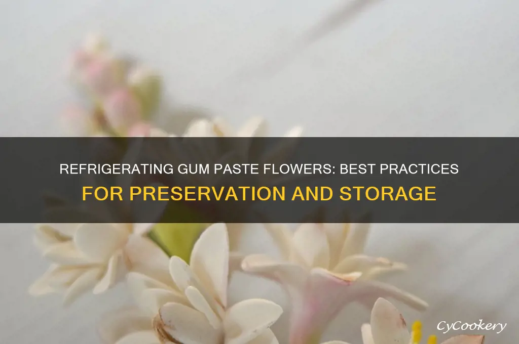 can gum paste flowers be refrigerated