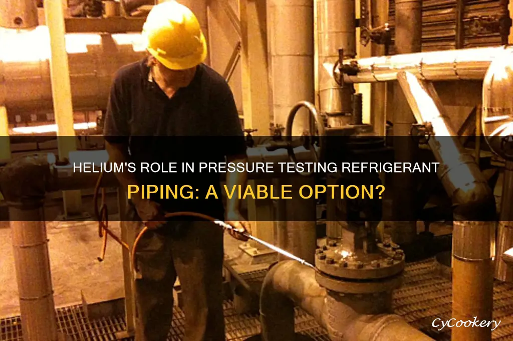 can helium be used for pressure testing refrigerant piping