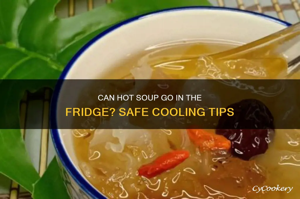 can hot soup be put in the refrigerator