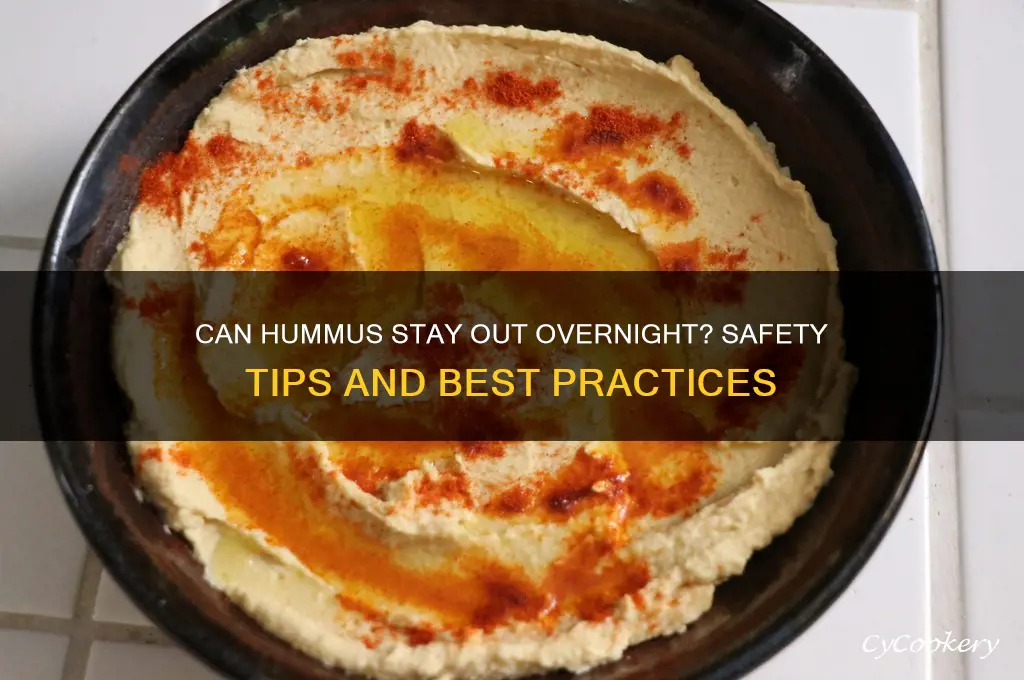 can hummus stay out of refrigerator overnight