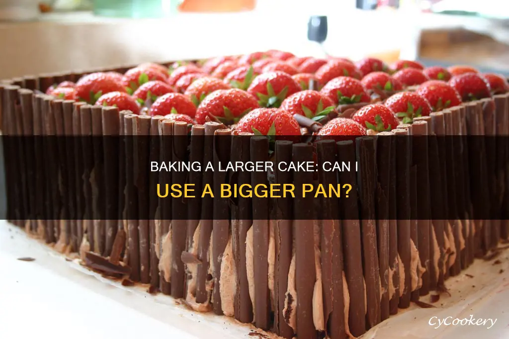can I bake a 10x15 cake in a 12x17 pan