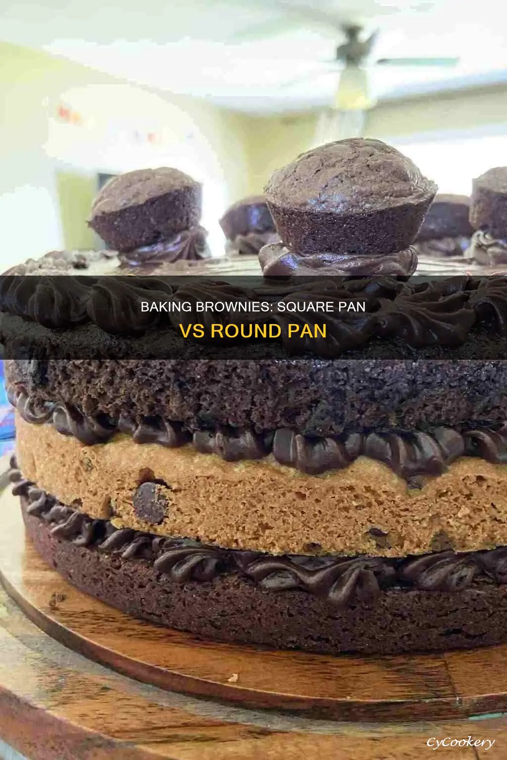 can I bake brownies in a round cake pan