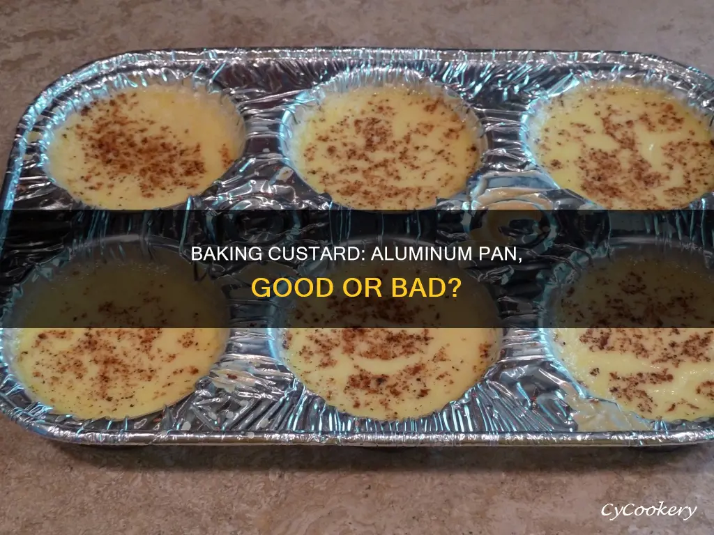 can I bake custard in an alunumum pan