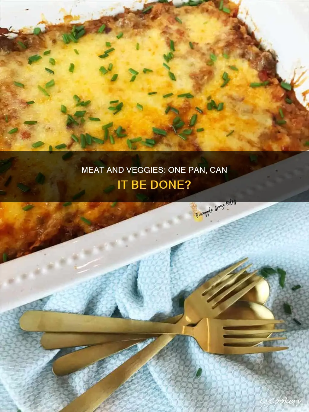 can I bake meat with veggies in the same pan
