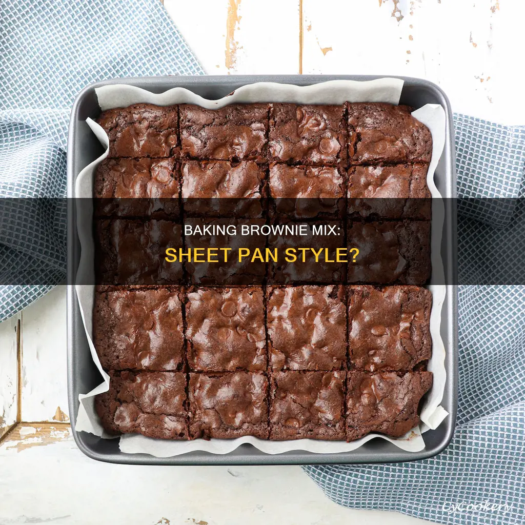 can I bake packaged brownie mix in a sheet pan