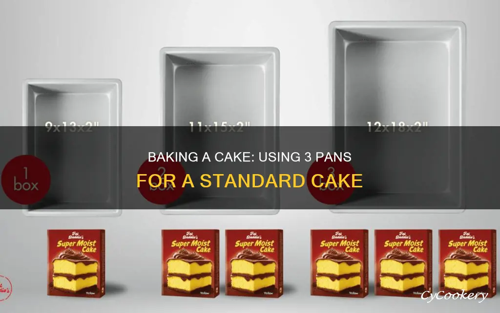 can I bake with 3 cake pans in standard