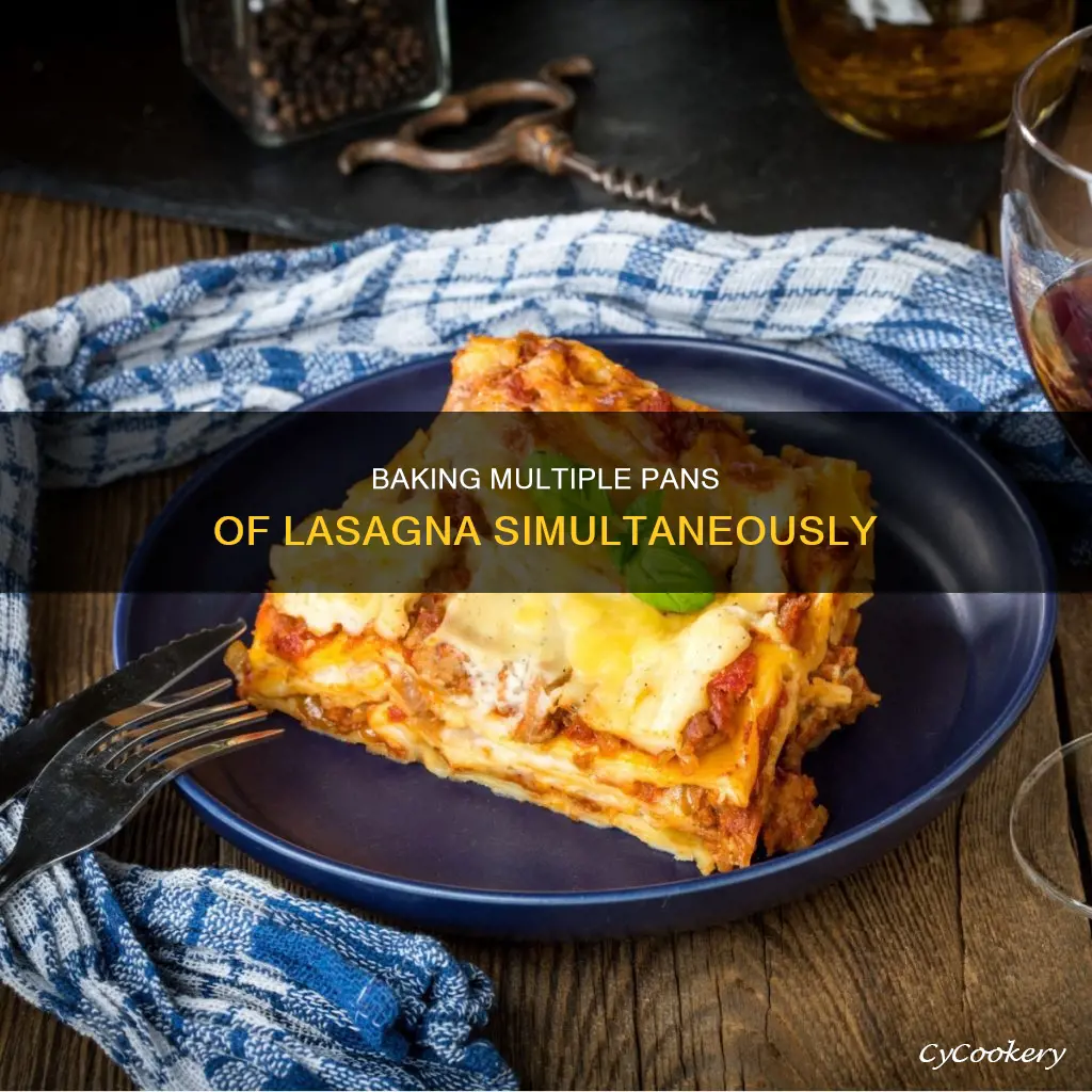 can I baked four pans of lasagna at once