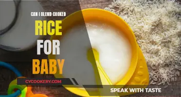 Making Baby Food: Blending Cooked Rice Safely