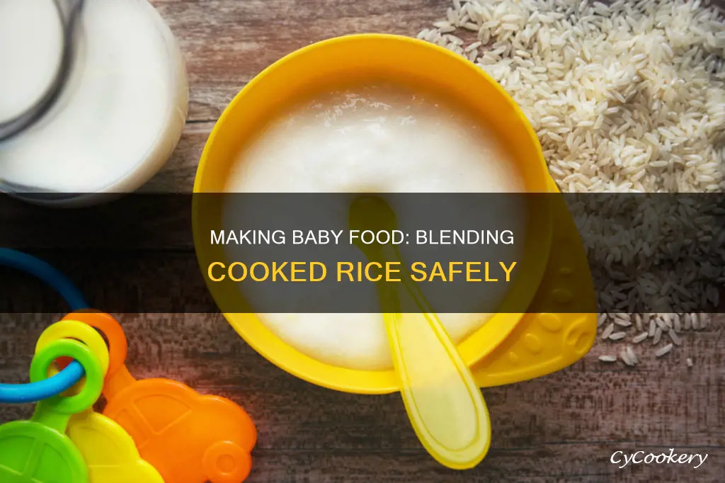 can i blend cooked rice for baby