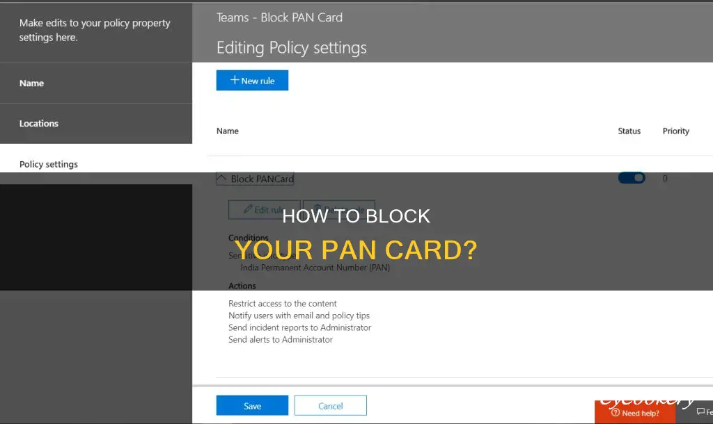 can I block my pan card