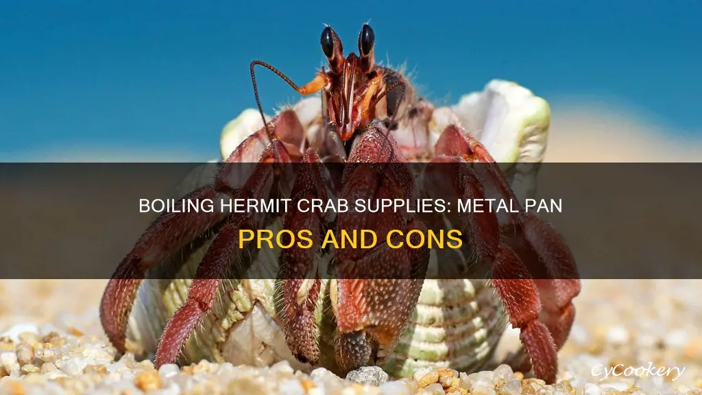 can I boil hermit crab stuff in a metal pan