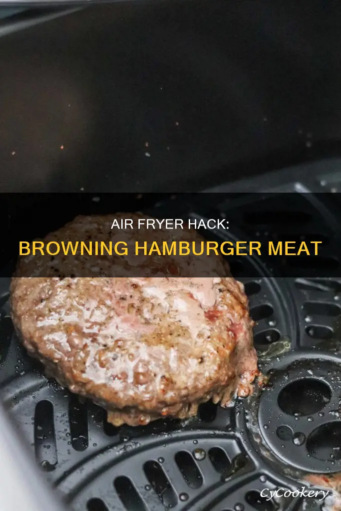 can i brown hamburger in an air fryer