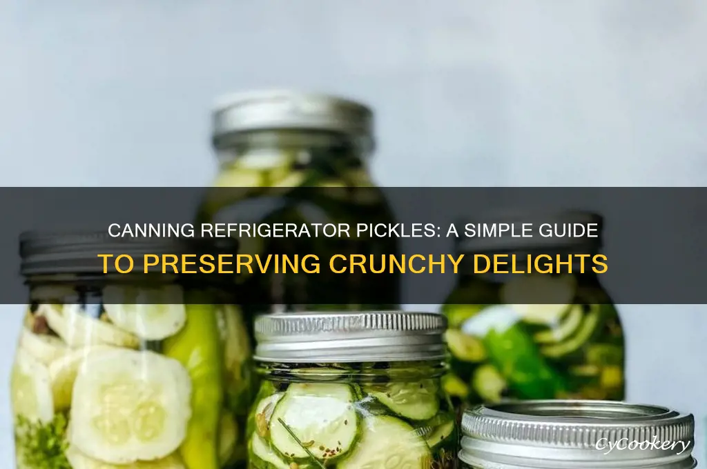 can i can refrigerator pickles