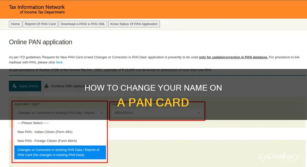 can I change my name in pan card