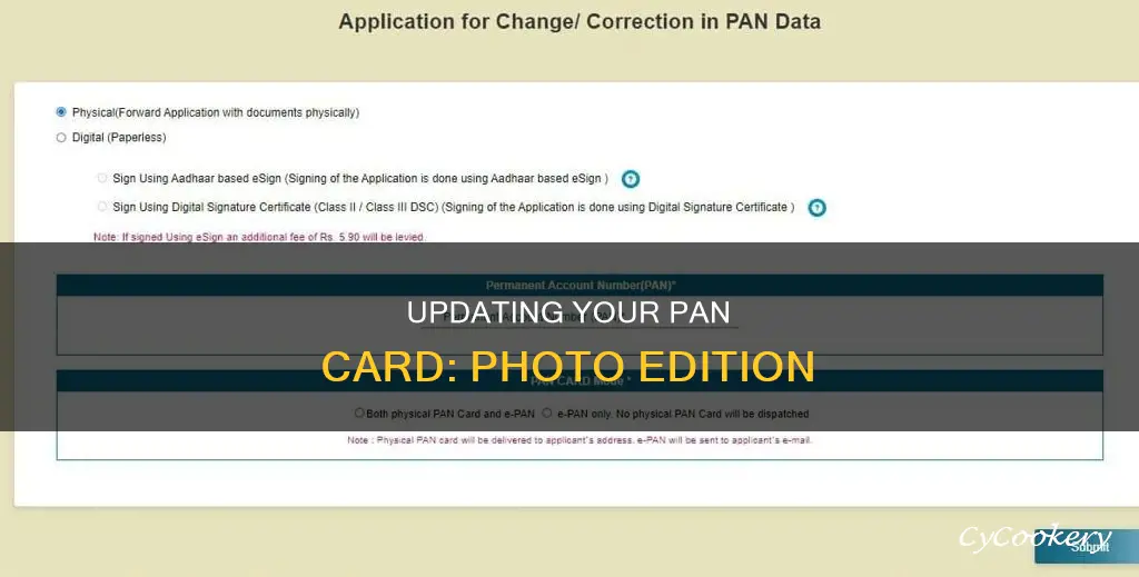 can I change my pan card photo