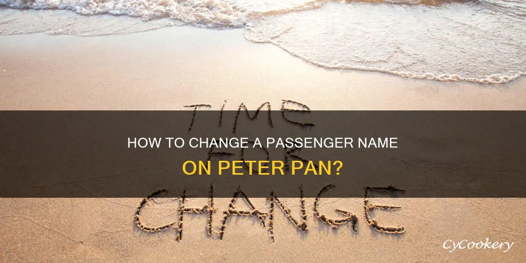 can I change peter pan passenger name