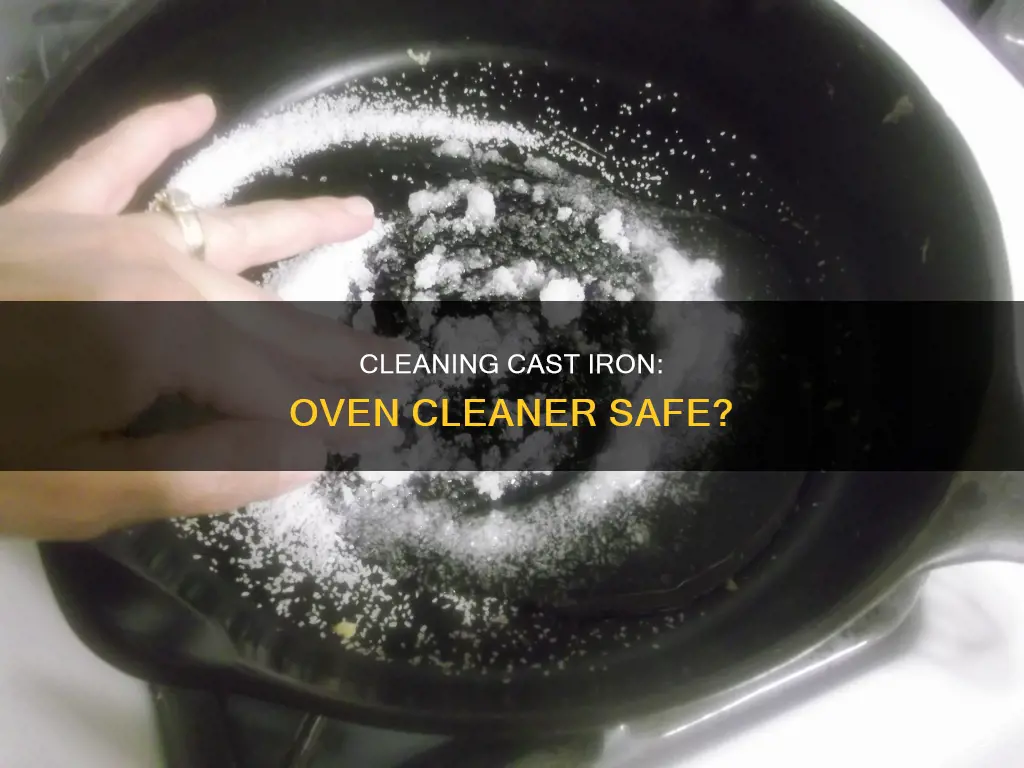 can I clean a cast iron pan with oven cleaner
