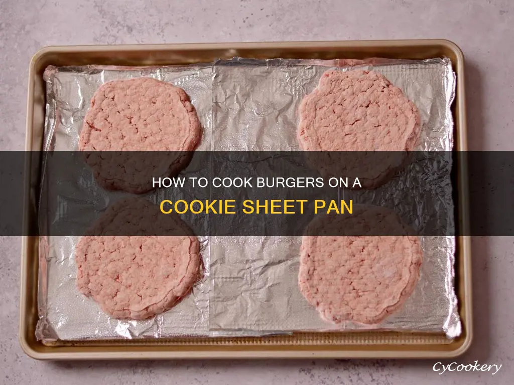 can I cook burgers on a cookie sheet pan