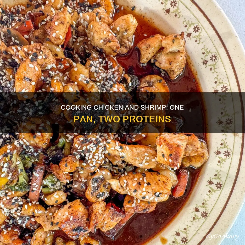 can I cook chicken and shrimp in the same pan