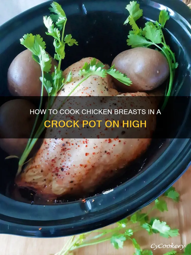 can I cook chicken breasts in crock pot on high