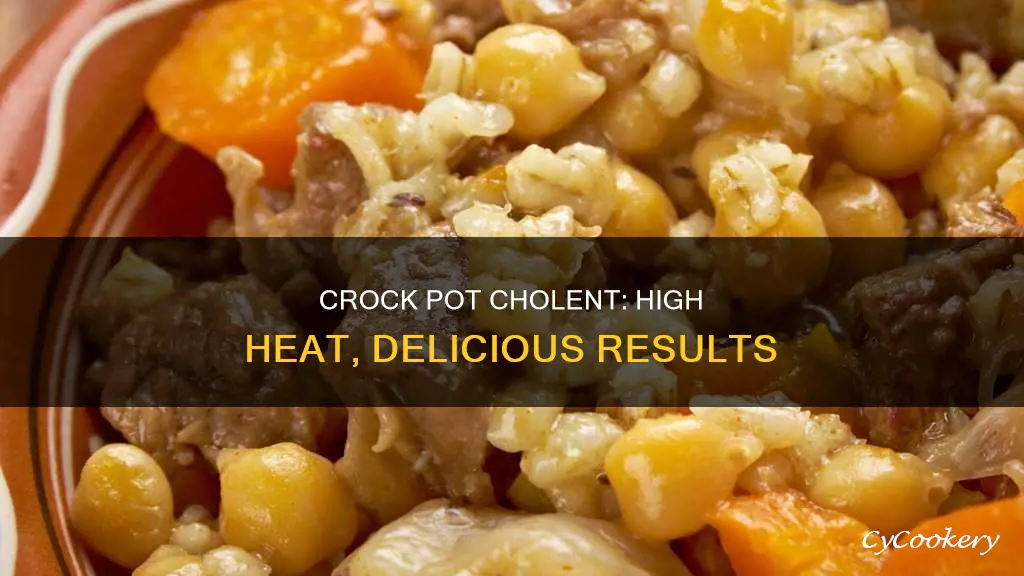 can I cook crock pot cholent on high