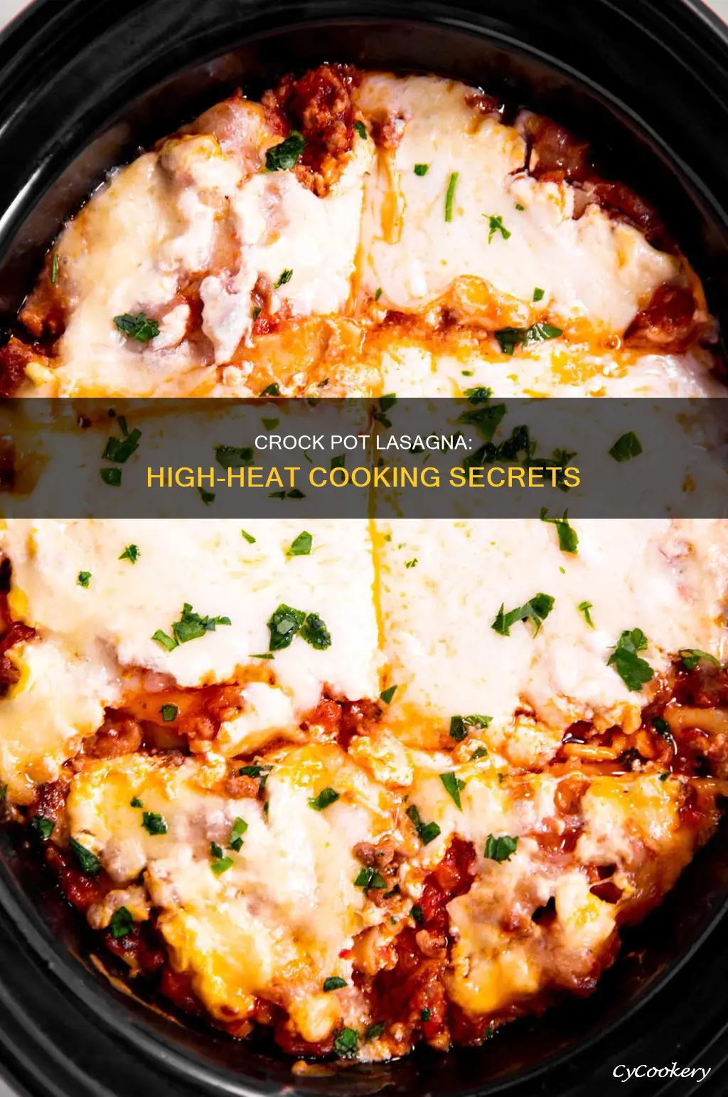 can I cook crock pot lasagna on high
