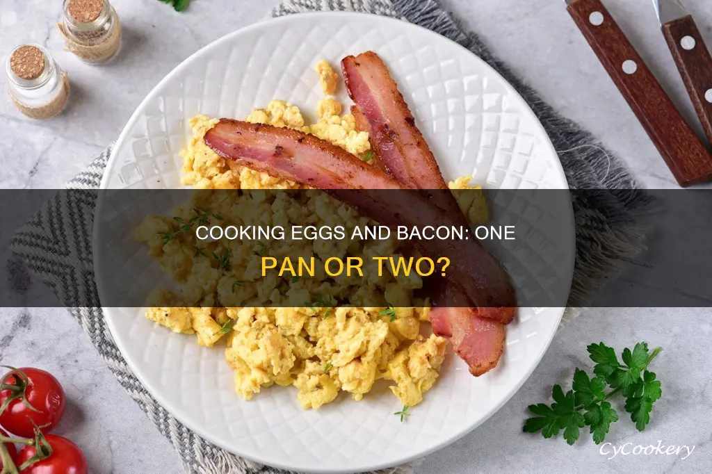 can I cook eggs in the same pan as bacon