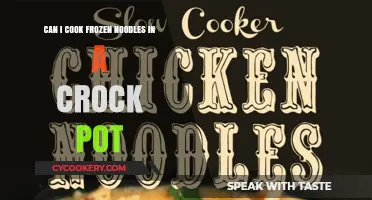 Crock Pot Cooking: Frozen Noodles, Anytime!