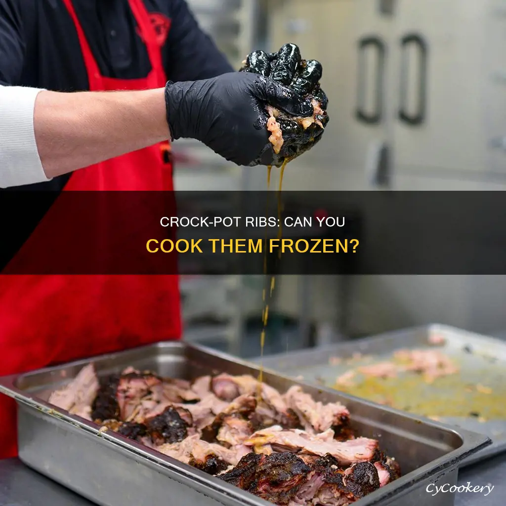 can I cook frozen pork ribs in a crock pot