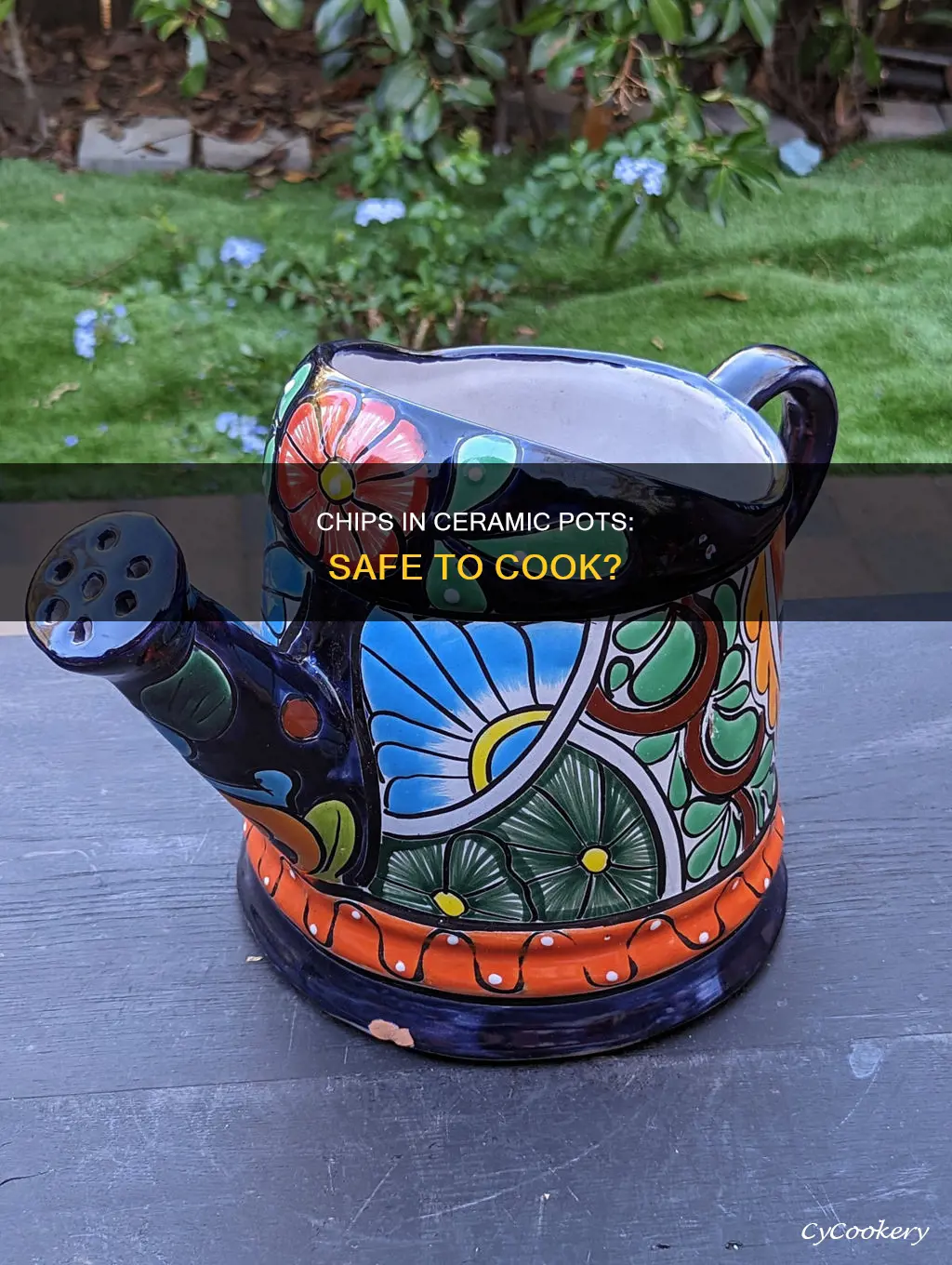 can I cook in chipped ceramic pots