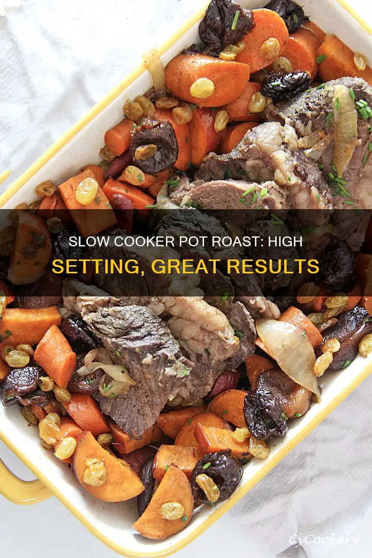 can I cook pot roast on high in slow cooker