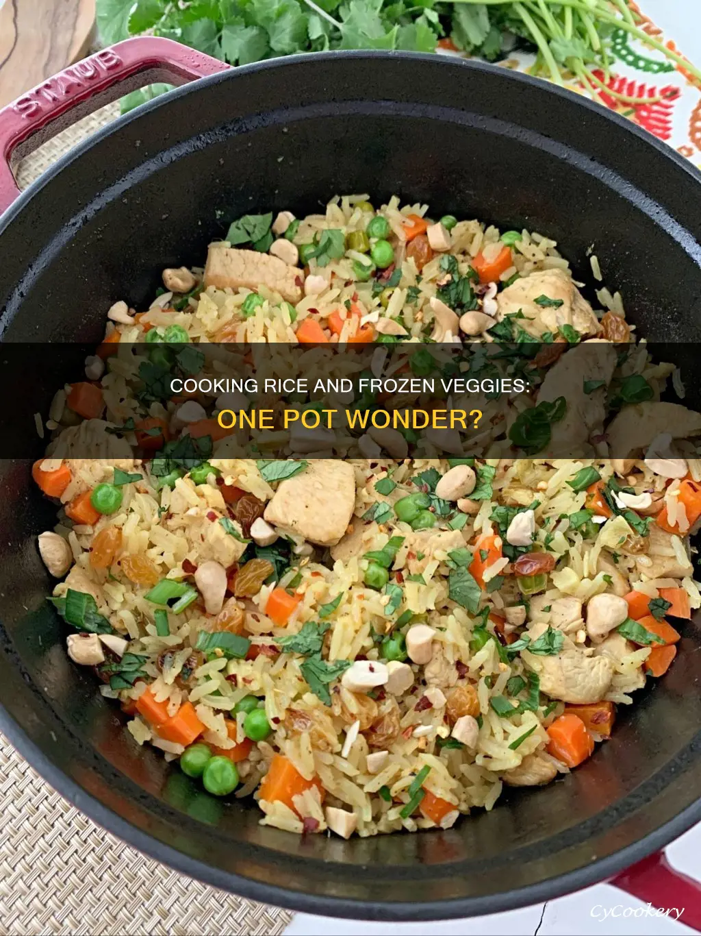 can I cook rice and frozen vegetables in one pot