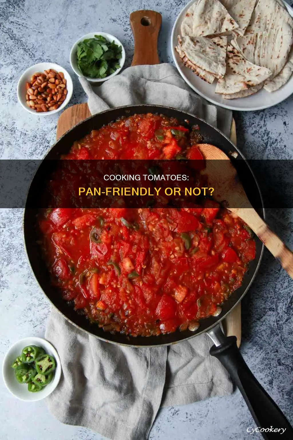 can I cook tomatoes in a pan