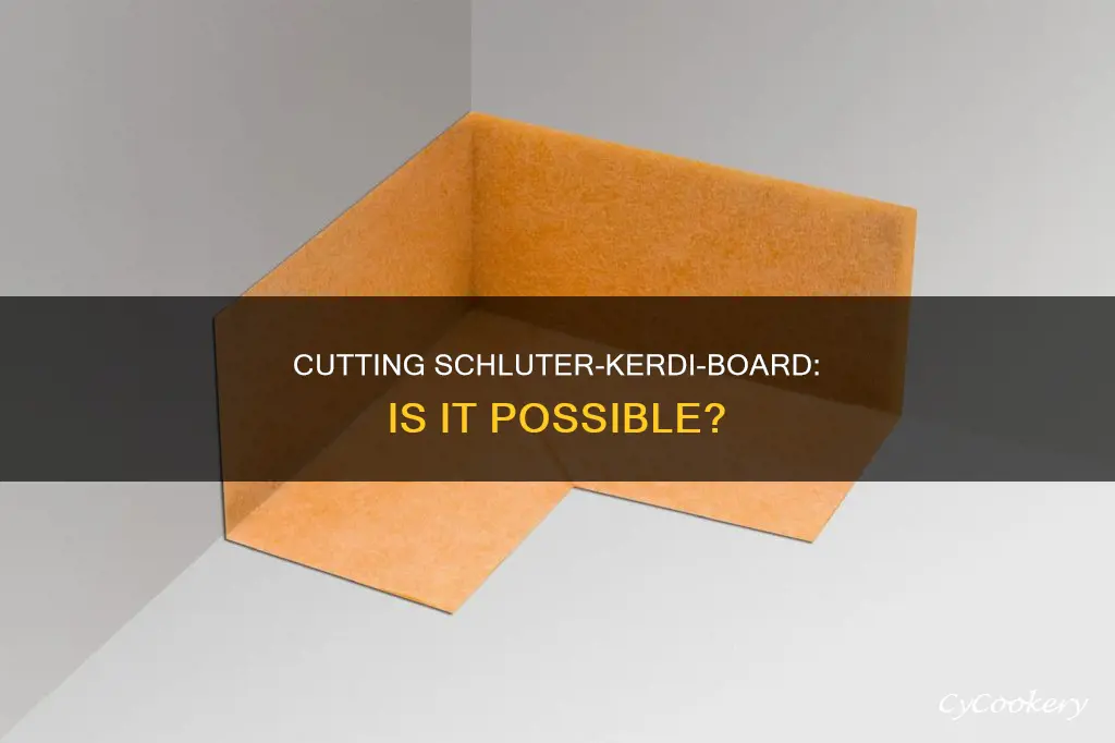 can I cut down a schluter keri pan