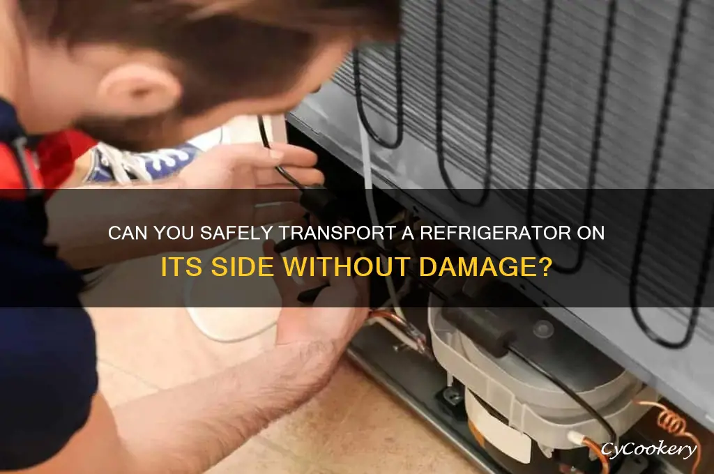 can i damage a refrigerator transport it on its side