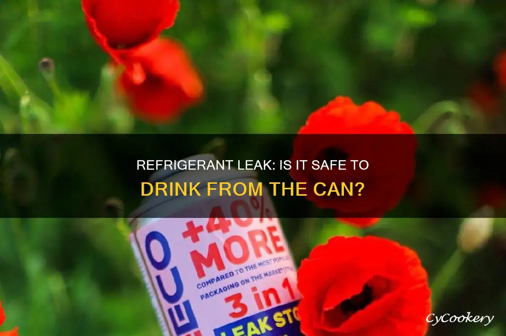 can i drink from can after refrigerant leak