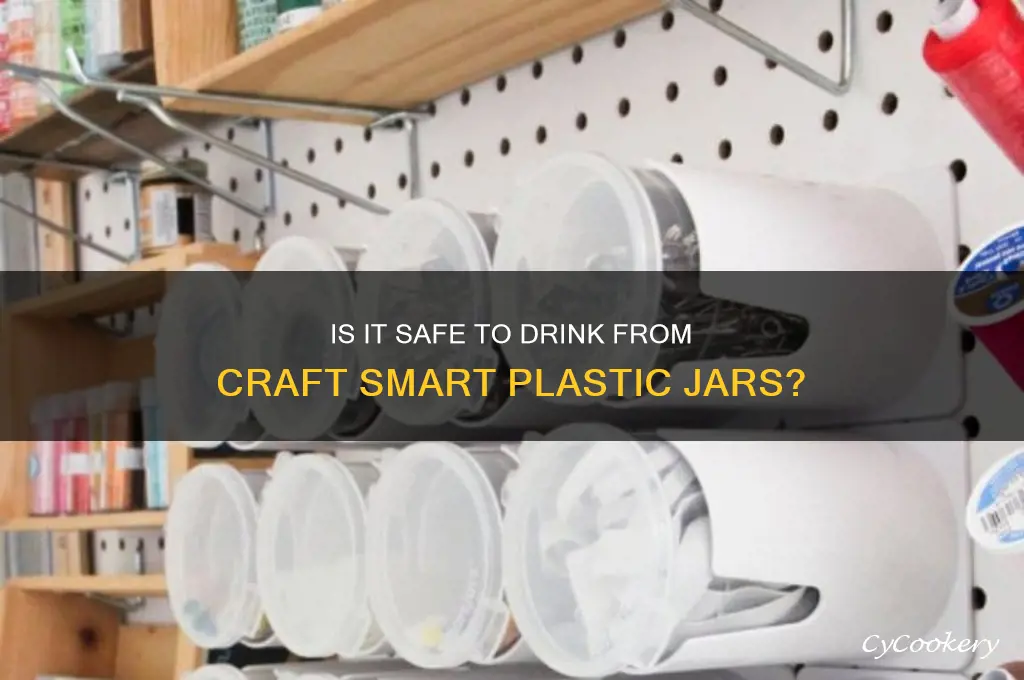 can i drink out of craft smart plastic jar set