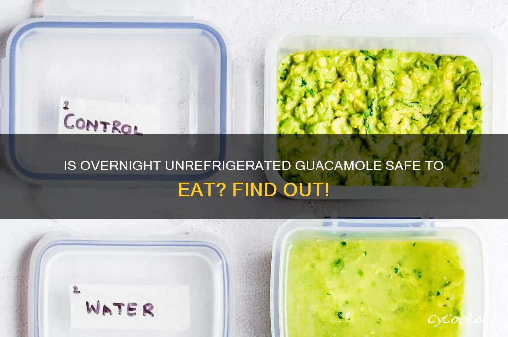 can i eat guacamole that was not refrigerated overnight