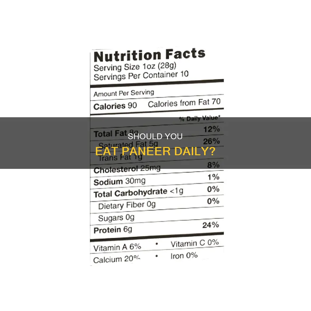 can I eat paneer daily