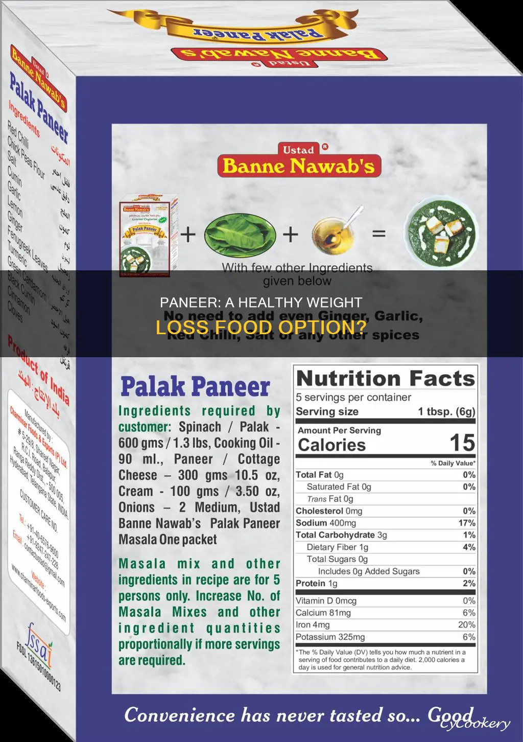 can I eat paneer for weight loss