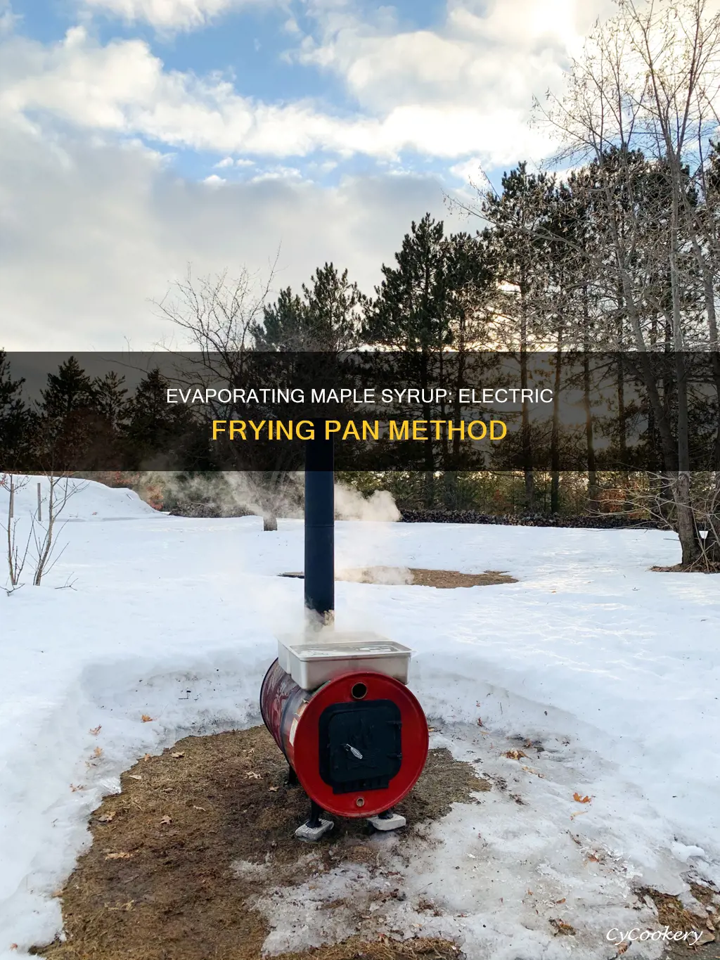 can I evaporate maple syrup in an electic frying pan