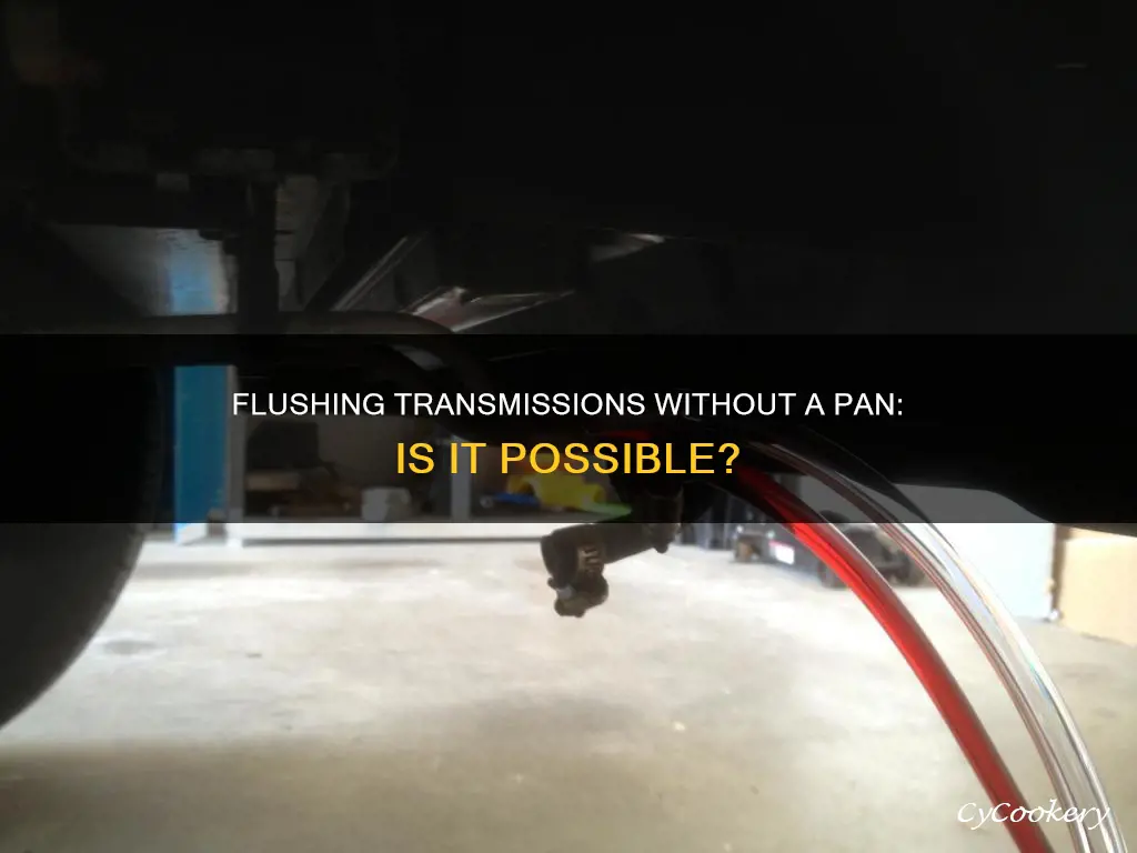 can I flush a transmission with no pan