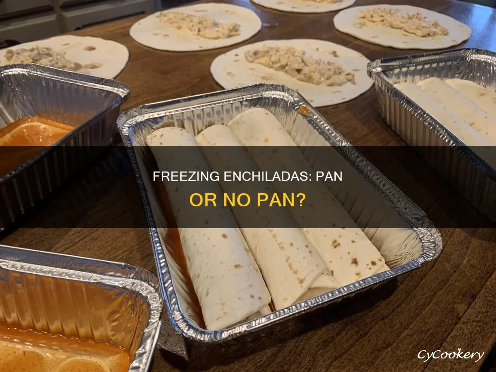 can I freeze enchiladas in a pan
