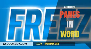 Freeze Panes in Word: How to Lock Rows and Columns