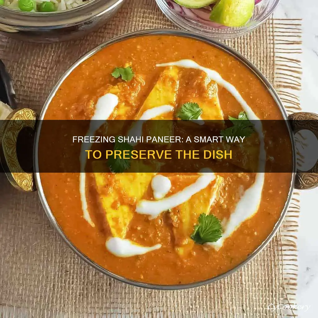 can I freeze shahi paneer