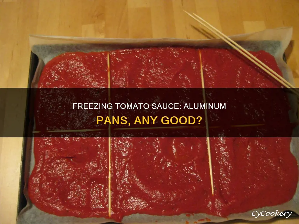 can I freeze tomato sauce in alyminum pans