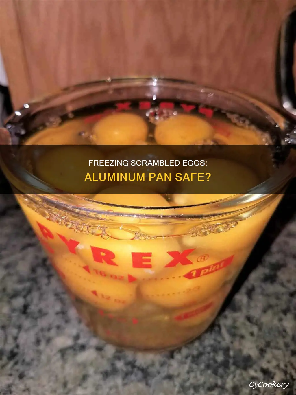 can I freeze uncooked breakfast scrambled in aluminum cake pan