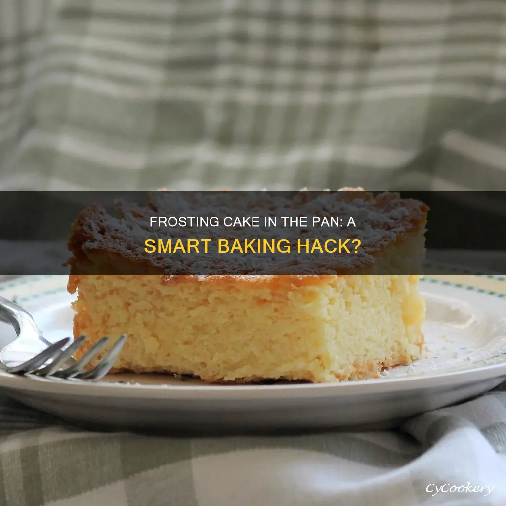 can I frost my cake in the pan